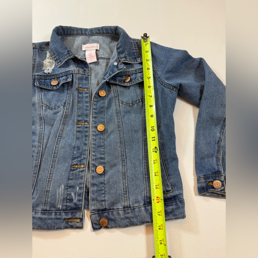 Tommy Bahama Blue Denim Kids Jacket Girls Size 10 (bin P) - Picture 3 of 7
